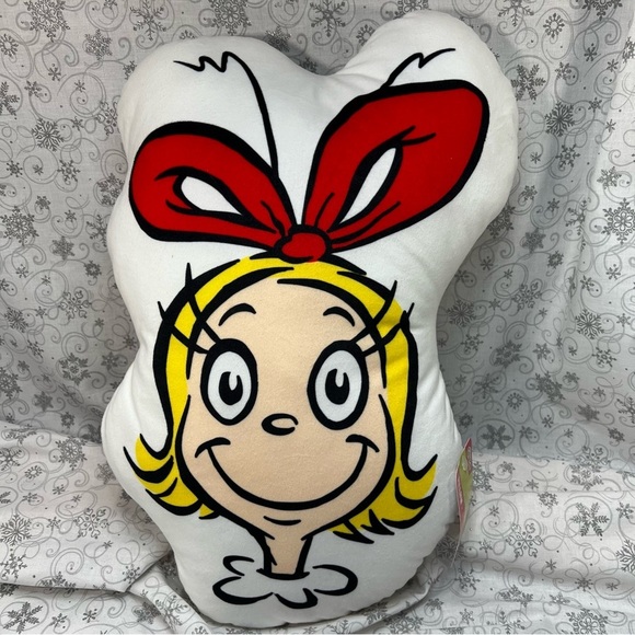 How The Grinch Stole Christmas CIndy Lou Who & Max The Dog Holiday Throw Pillows - Picture 8 of 12